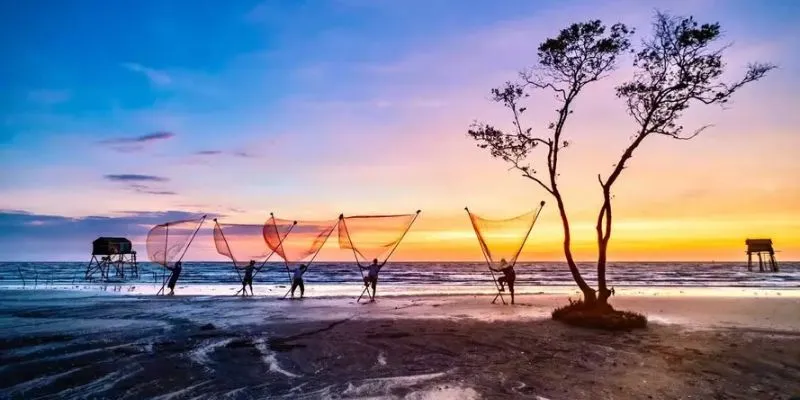 Tân Thành là một bãi biển tuyệt đẹp ở Tiền Giang